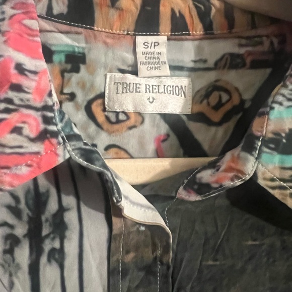 True Religion Artistic Graphic Button Down Shirt - Picture 2 of 7